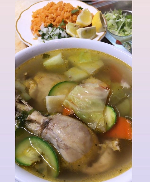 Order Pollo Soup food online from Sofia Mexican Restaurant store, Pasadena on bringmethat.com