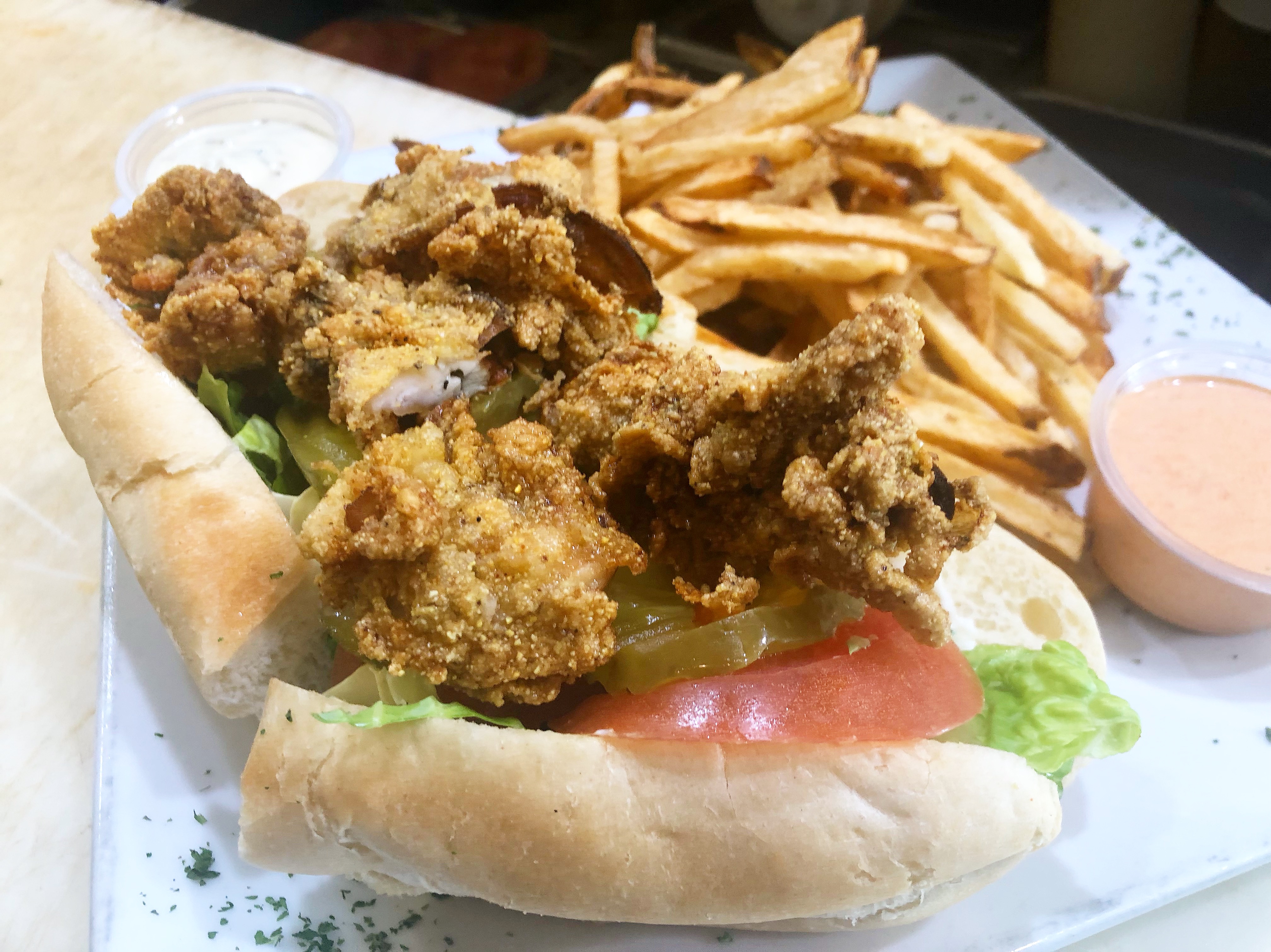 Order Oyster Po'Boy food online from Stevie Creole Cafe store, Los Angeles on bringmethat.com