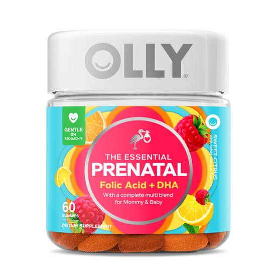 Order Olly Essential Prenatal Multivitamin Gummies Folic Acid + DHA (60 ct) food online from Rite Aid store, Palm Desert on bringmethat.com