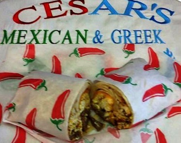 Order #51. Chorizo Burrito food online from Cesar’s Mexican & Greek store, Albuquerque on bringmethat.com
