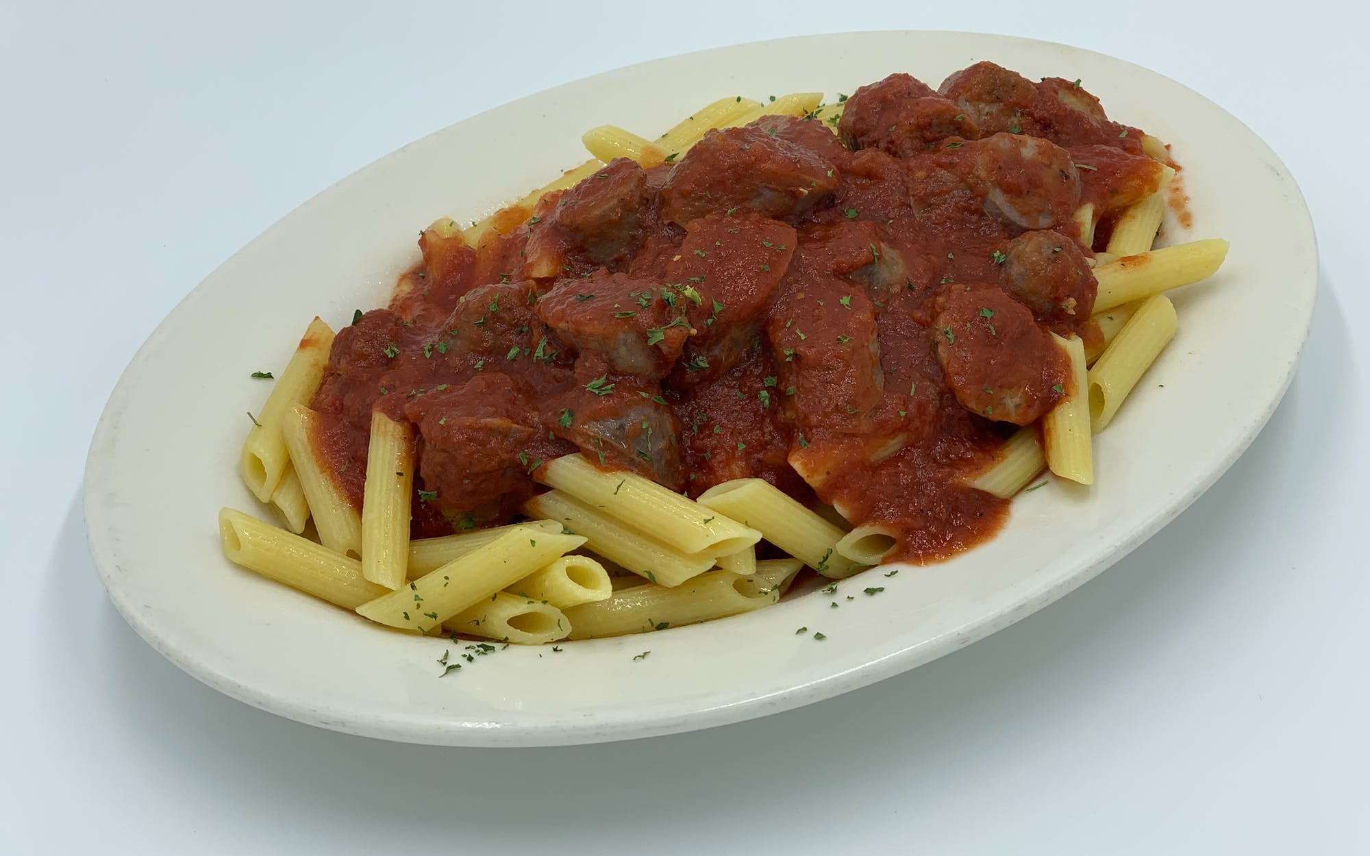 Order Pasta with Sausage - Pasta food online from Mario Pizza store, Westbury on bringmethat.com