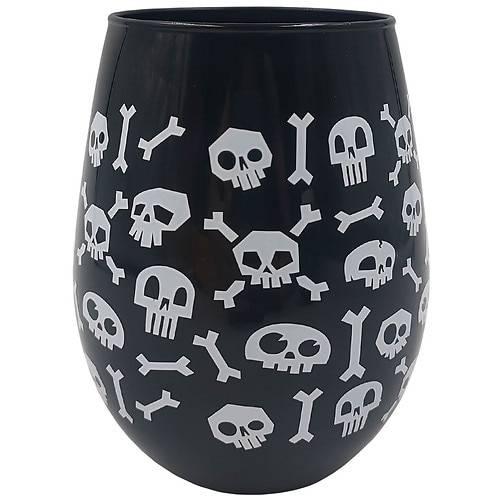 Order Happy Halloween Skull Wine Glass - 1.0 ea food online from Walgreens store, Hot Springs on bringmethat.com