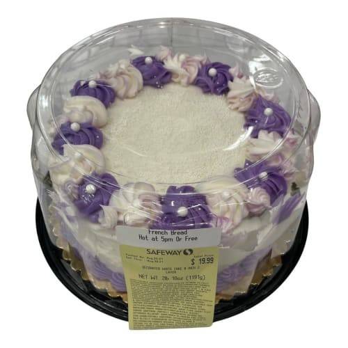 Order Decorated White Cake 2 Layer (8 inches) food online from Safeway store, Rehoboth Beach on bringmethat.com