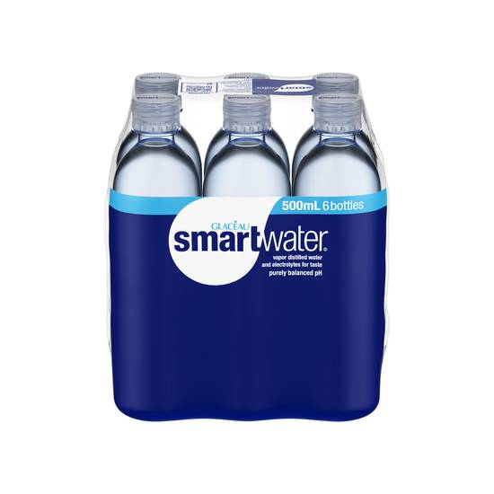 Order Smartwater Vapor Distilled Premium Water Bottles, 16.9 OZ Bottles, 6 PK food online from CVS store, ROCKFORD on bringmethat.com