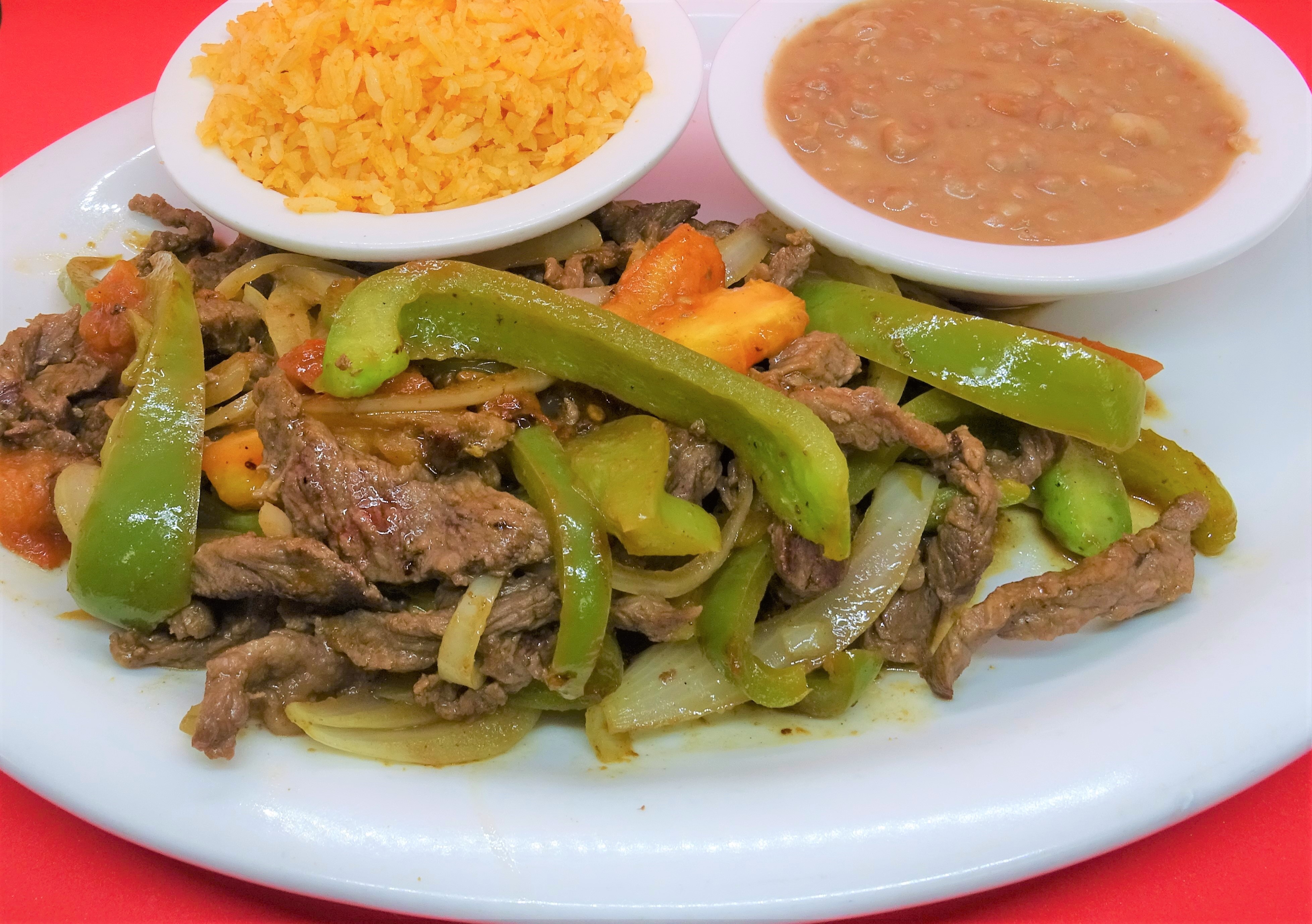 Order Fajitas de Res food online from El Pastor Mexican Restaurant store, Madison on bringmethat.com