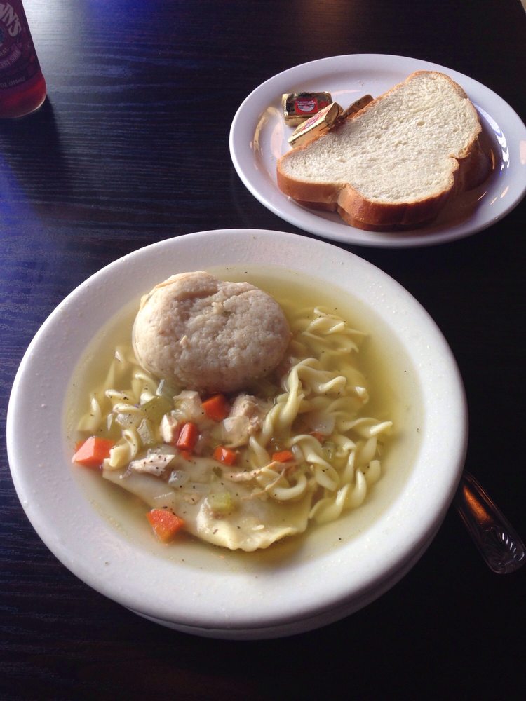 Order Chicken Noodle Soup with Matzo Ball food online from Elijah's Restaurant store, San Diego on bringmethat.com