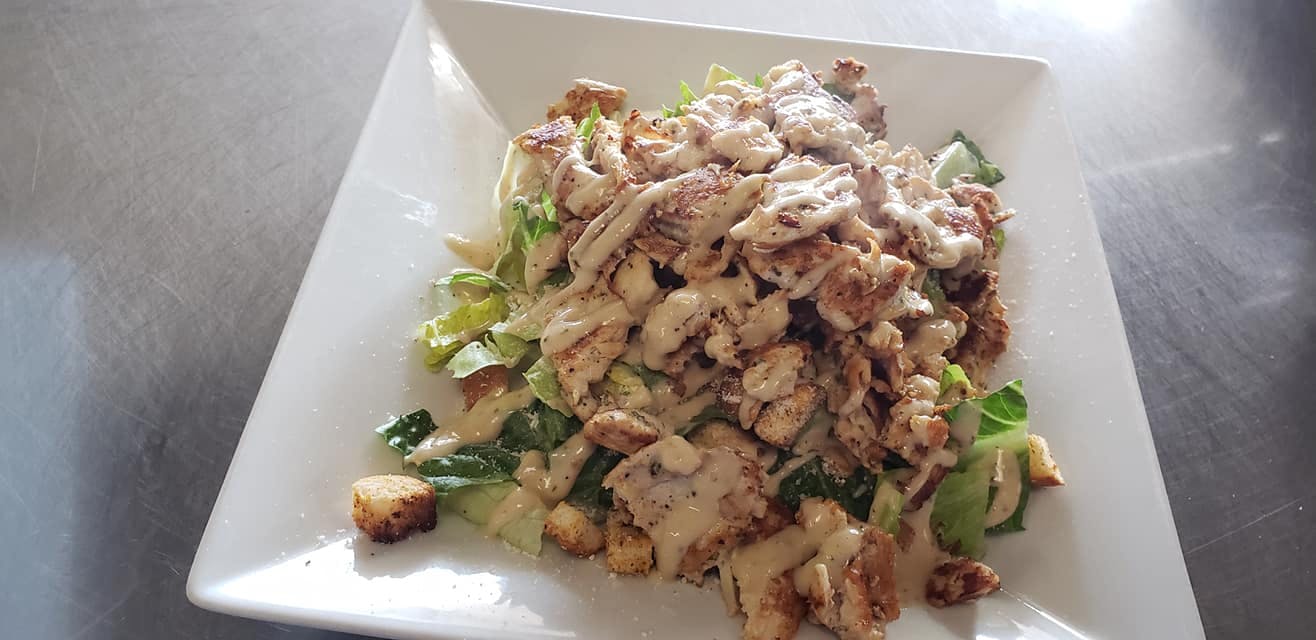 Order Grilled Chicken Caesar Salad - Salads food online from Amy's Family Pizzeria store, Hatboro on bringmethat.com