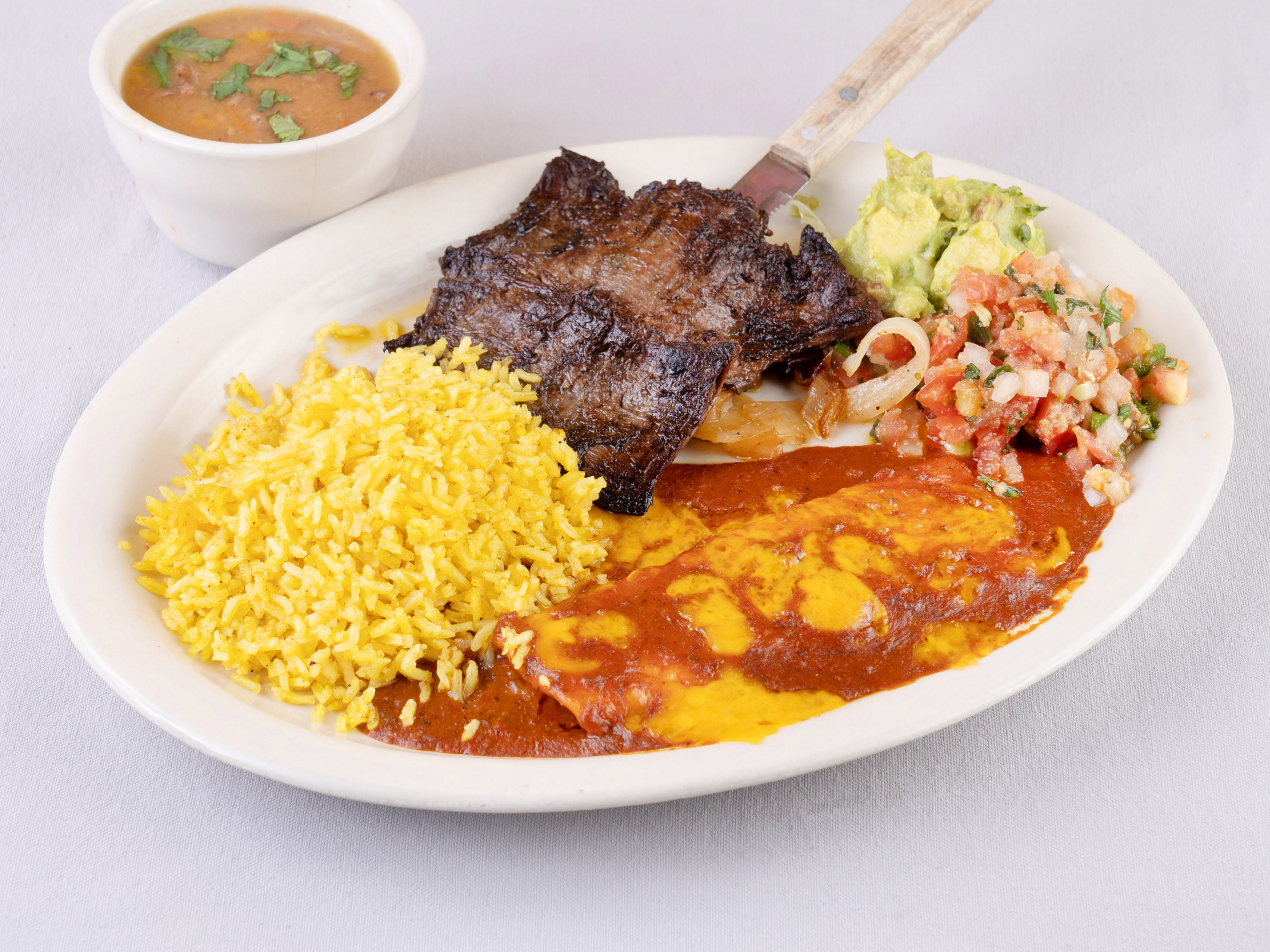 Order El Tampiqueno Combo Plate food online from Julios Mexican Grill store, Spring on bringmethat.com