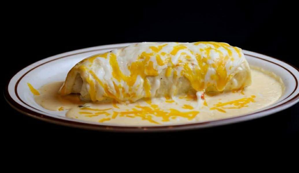 Order Shrimp Wet Burrito food online from Jacky's Restaurant store, Sioux Falls on bringmethat.com