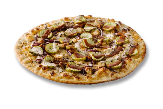 Order 14" Nashville Hot Chicken & Pickles food online from La Fresca Pizza store, Houston on bringmethat.com