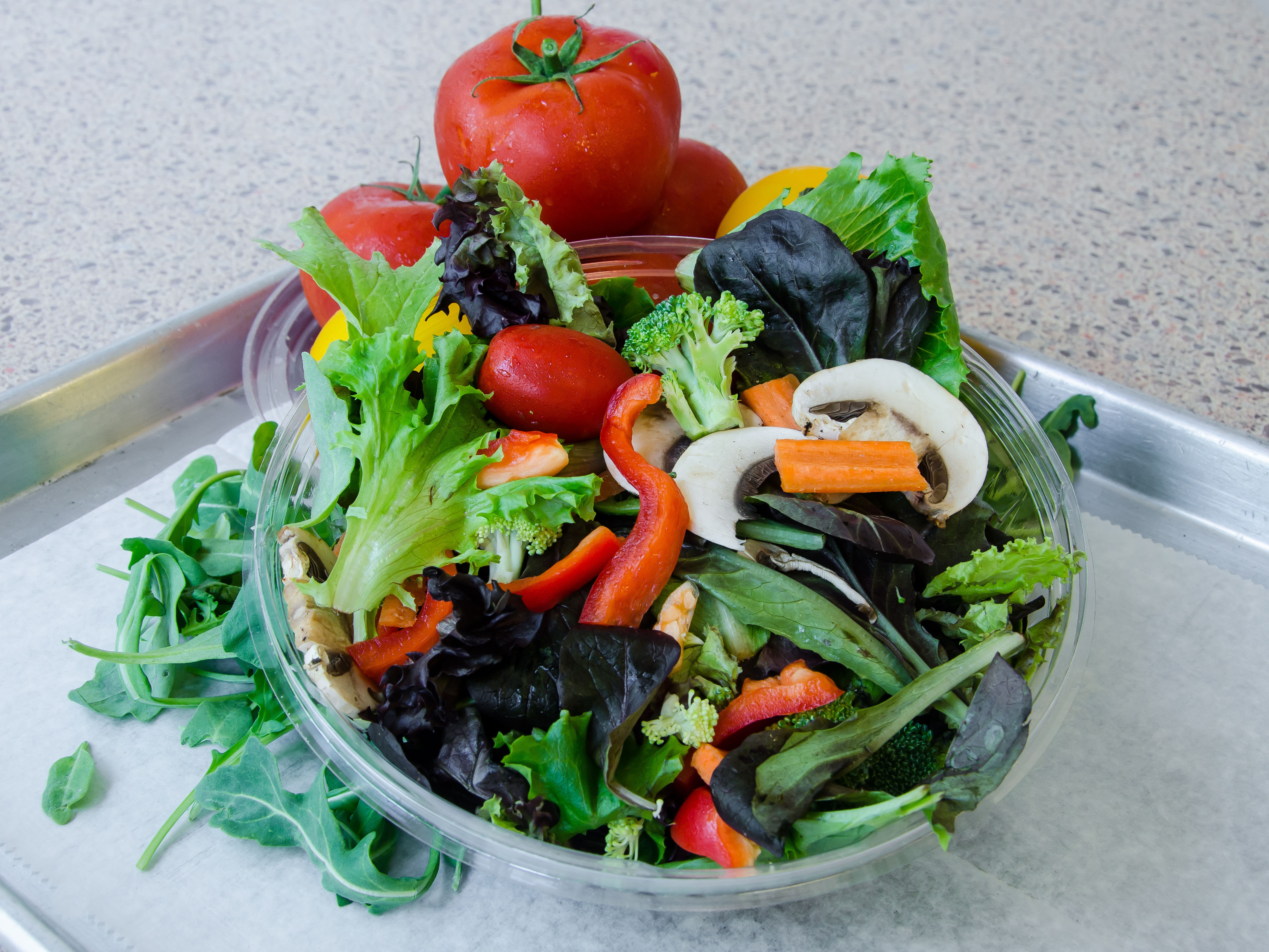 Order Mixed Green Salad food online from Four Corners Pizza store, Pelham on bringmethat.com