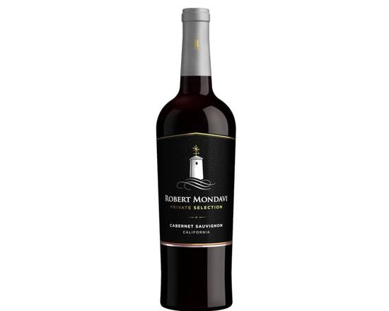 Order Robert Mondavi Private Selection Cabernet Sauvignon, 750mL red wine (13.5% ABV) food online from Divine Wine and Spirits store, San Diego on bringmethat.com