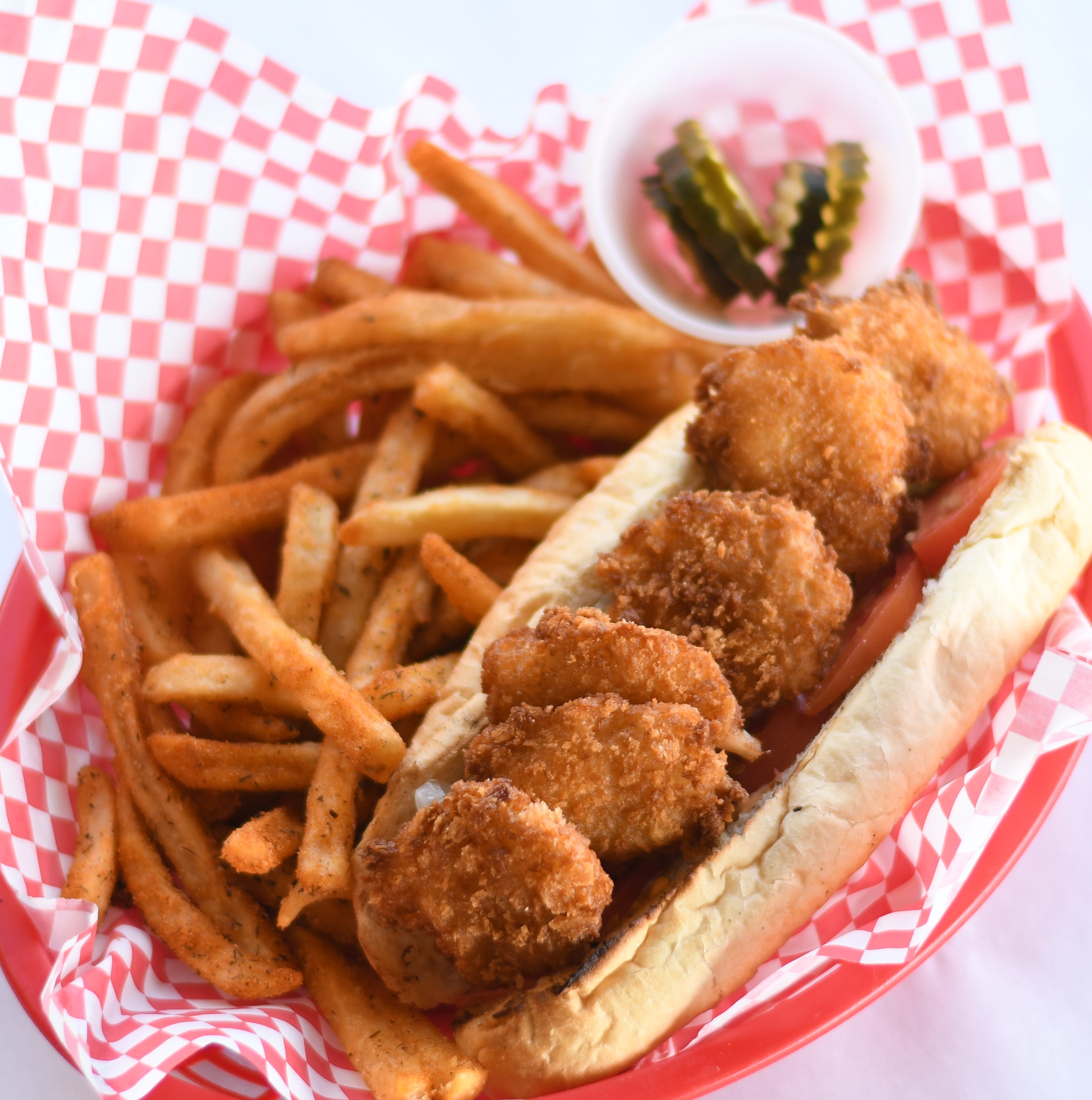Order Breaded Shrimp Po Boy food online from Angry Crab Shack & Bbq store, Mesa on bringmethat.com