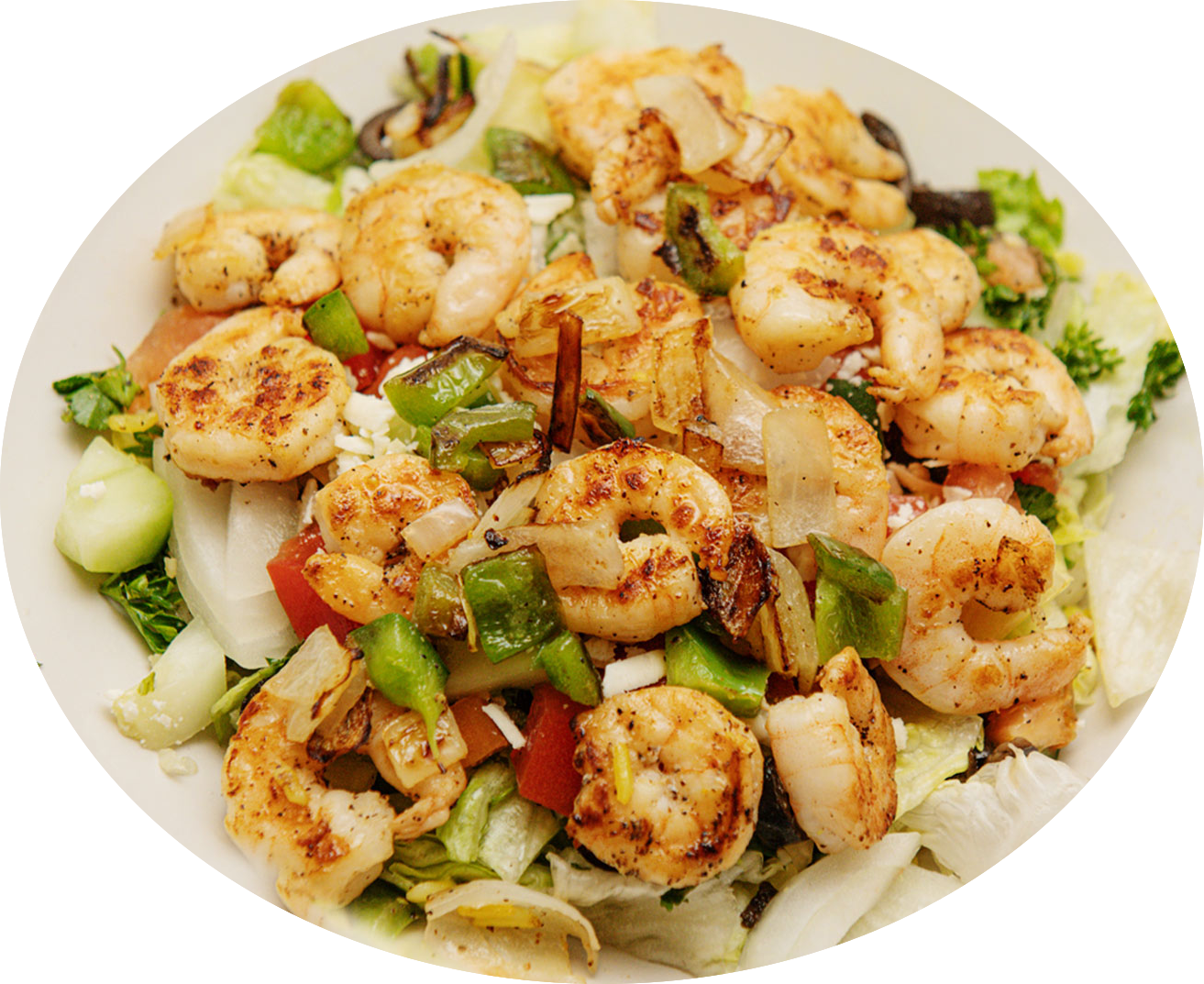 Order Shrimp Salad food online from Maros Gyro store, Smyrna on bringmethat.com