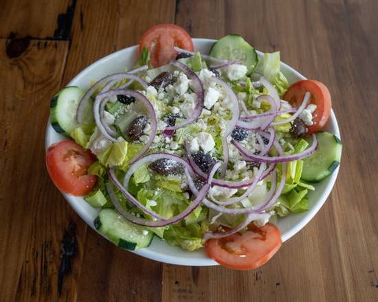 Order Large Greek Salad food online from Salvo`s Pizza store, Nashville on bringmethat.com