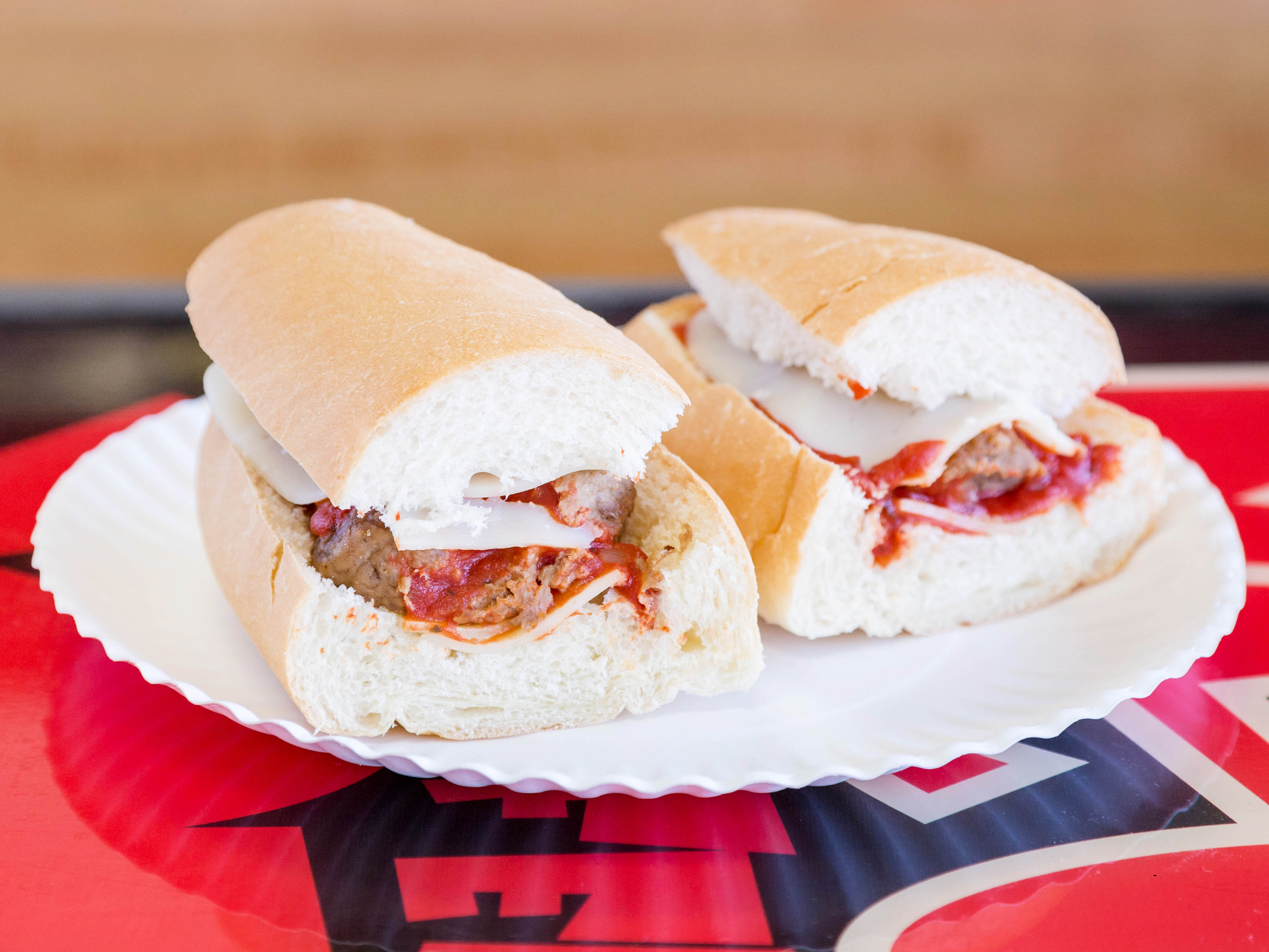 Order 13. Meatball and Provolone food online from Neds Krazy Sub store, Mesa on bringmethat.com