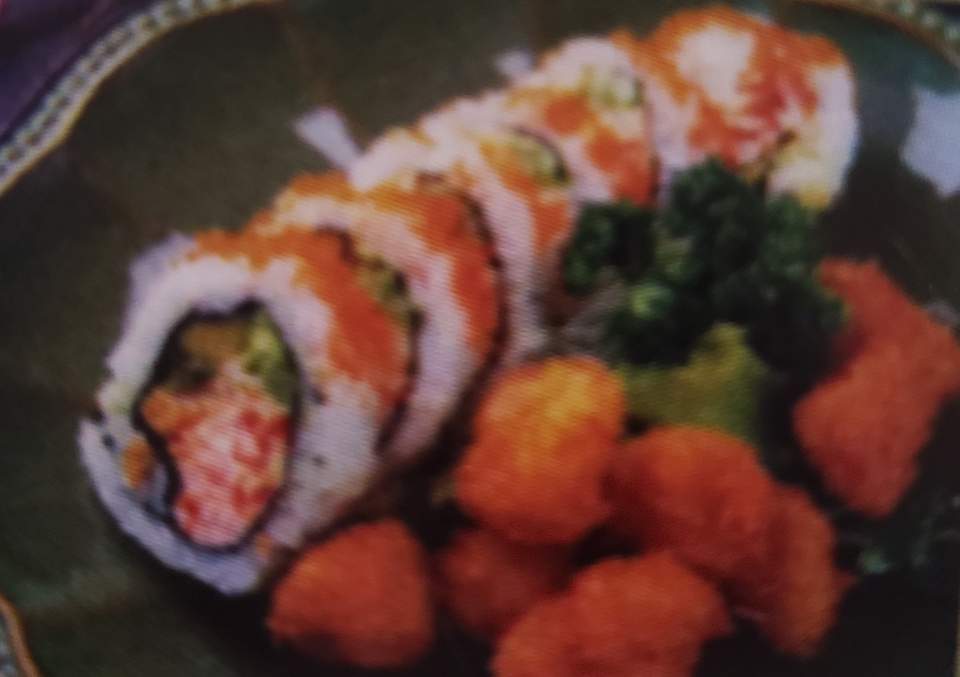Order Crunch Scallop Roll food online from Love Sushi store, Bakersfield on bringmethat.com