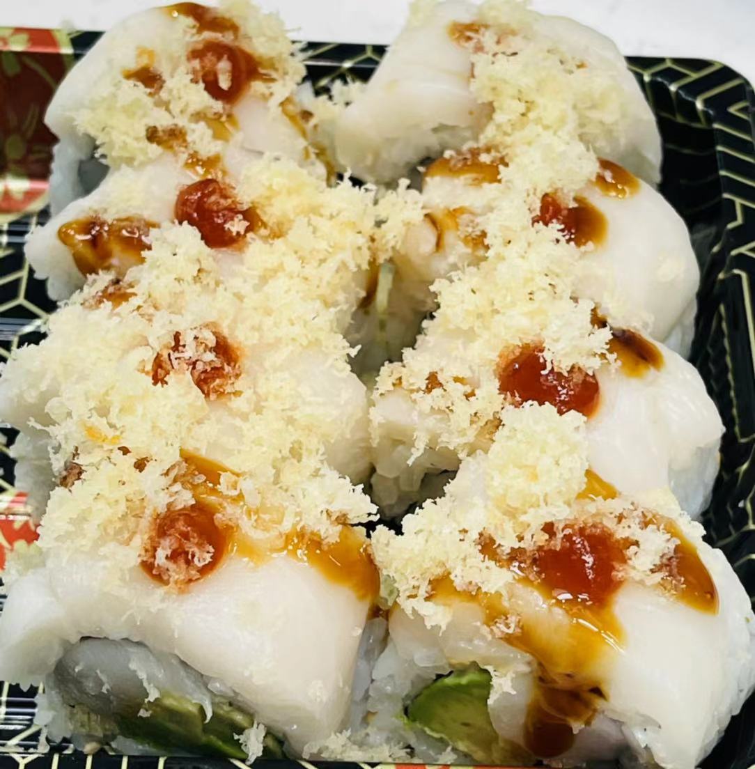 Order Snow White Special Roll food online from Nikki's Sushi store, Wilmington on bringmethat.com