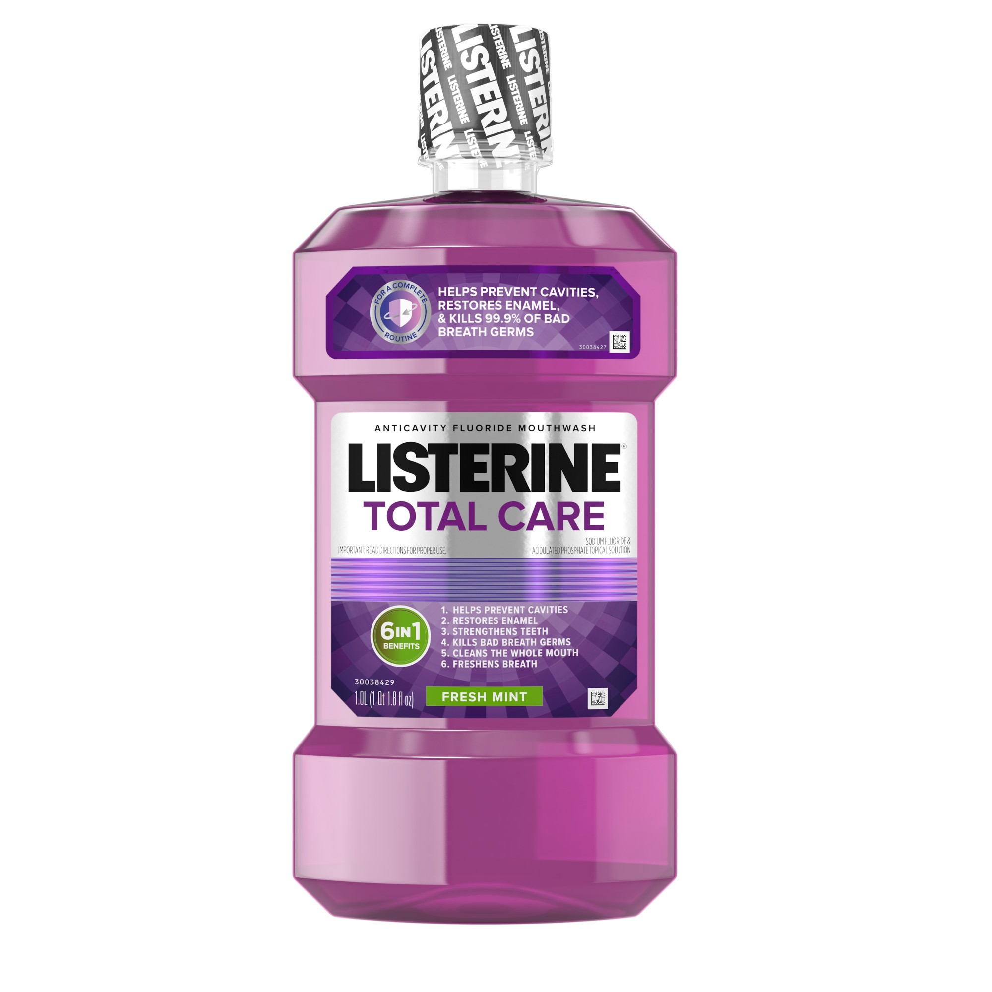 Order Listerine Total Care Anticavity Fluoride Mouthwash - Fresh Mint, 1 lt food online from Rite Aid store, MILLER PLACE on bringmethat.com