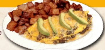 Order Avocado, Bacon and Spinach Omelette food online from Ely's Restaurant store, Las Vegas on bringmethat.com