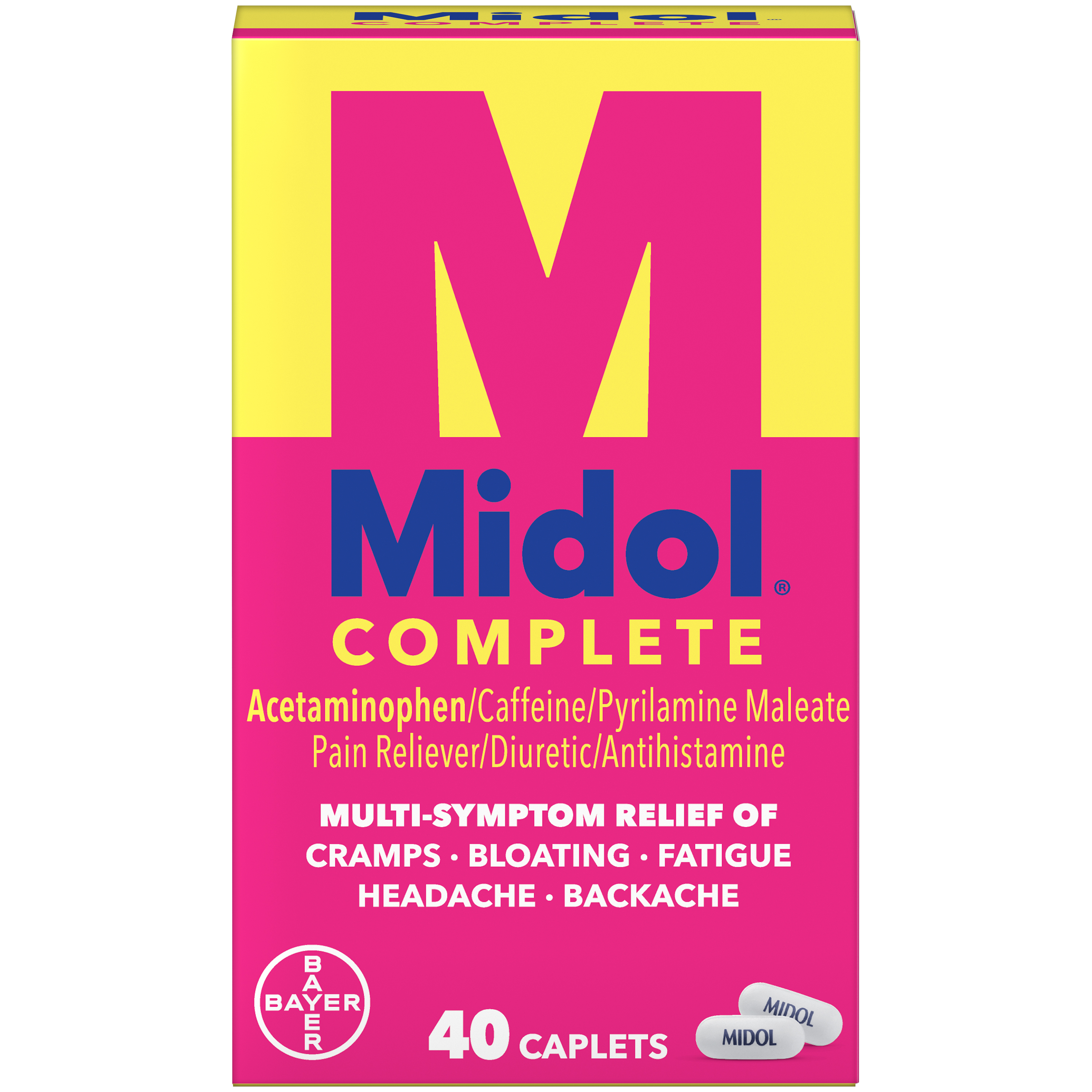 Order Midol Complete Multi-Symptom Relief, Maximum Strength, Caplets - 40 ct food online from Rite Aid store, Redwood City on bringmethat.com