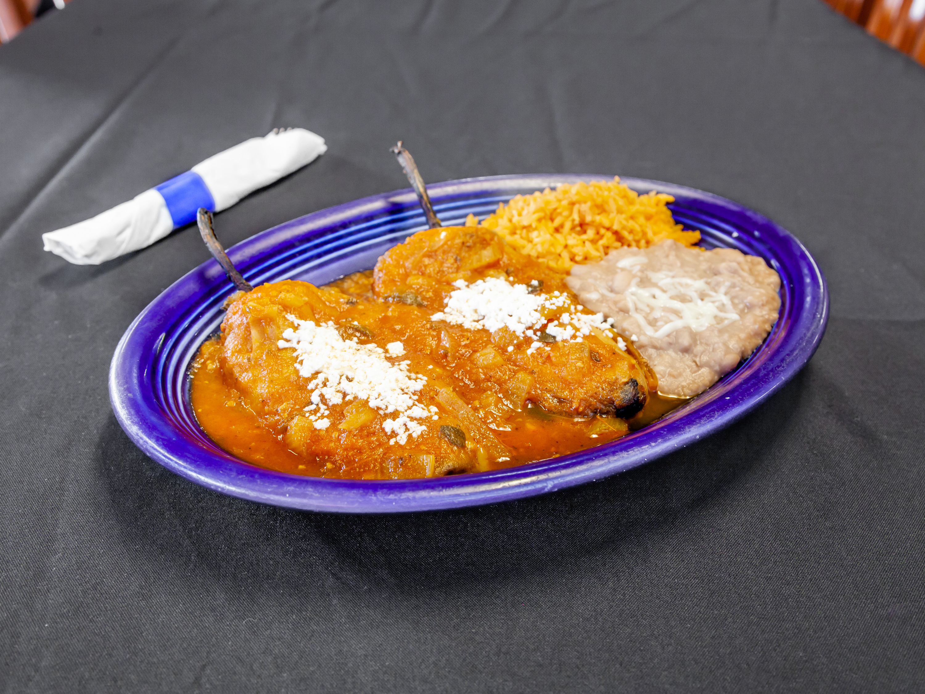 Order Chile Relleno food online from Meson Azteca store, Pleasant Hill on bringmethat.com