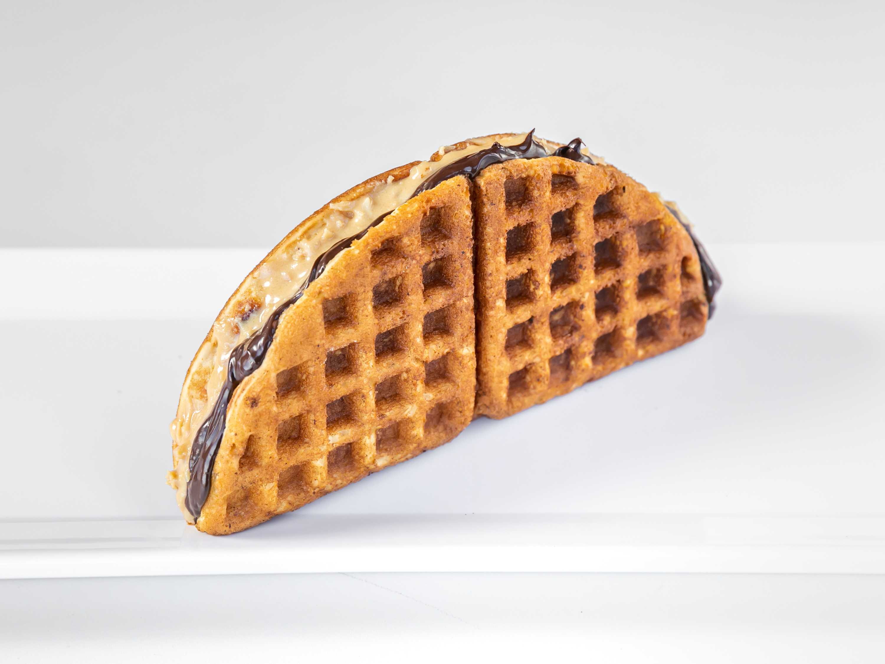 Order Chocolate and Peanut Butter Waffle Sandwich food online from Famous Waffle Sandwich store, San Diego on bringmethat.com