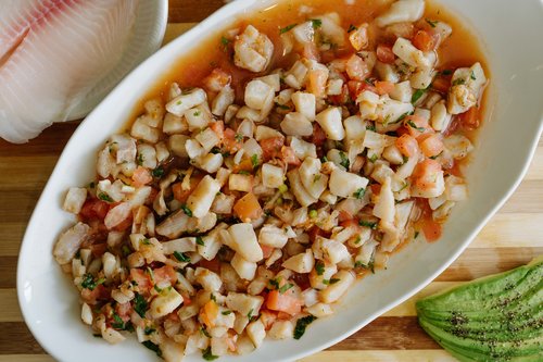 Order Fish ceviche food online from Polas Mariscos store, Montclair on bringmethat.com
