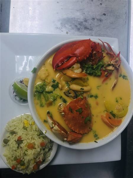 Order Seafood Soup Sopa de Mariscos food online from Los Paisanos Catering store, Somerville on bringmethat.com