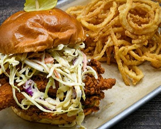 Order Nashville Chicken Sandwich food online from Saltgrass Steakhouse store, Houston on bringmethat.com