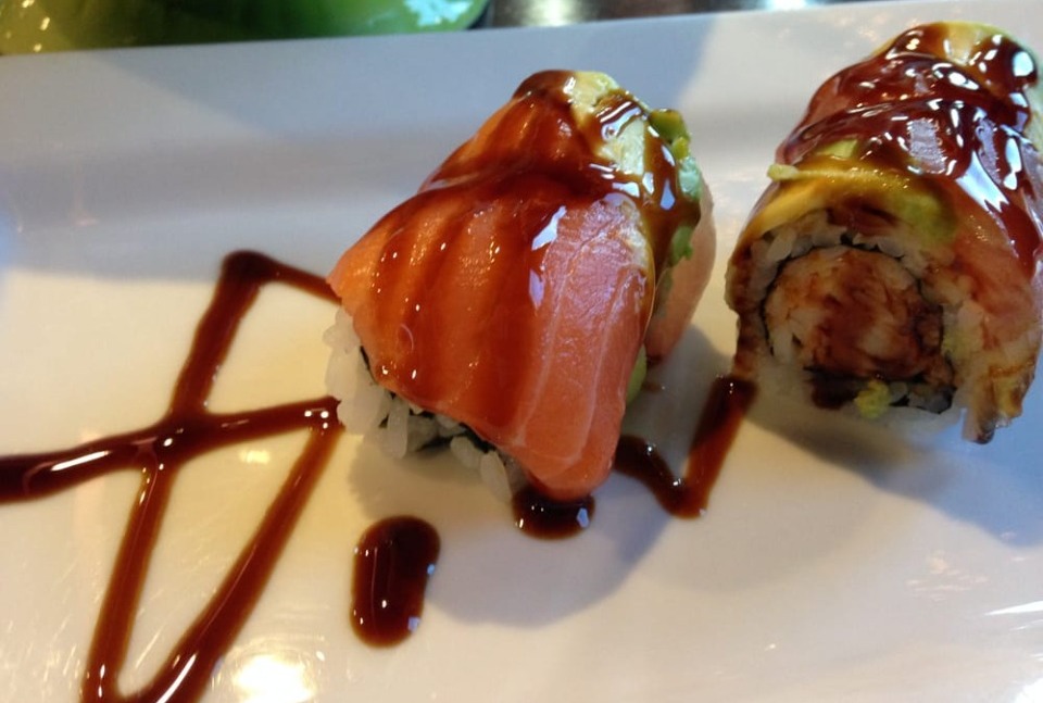 Order Mizu Dragon Roll food online from Mizu Japanese Sushi and Steakhouse store, Warwick on bringmethat.com