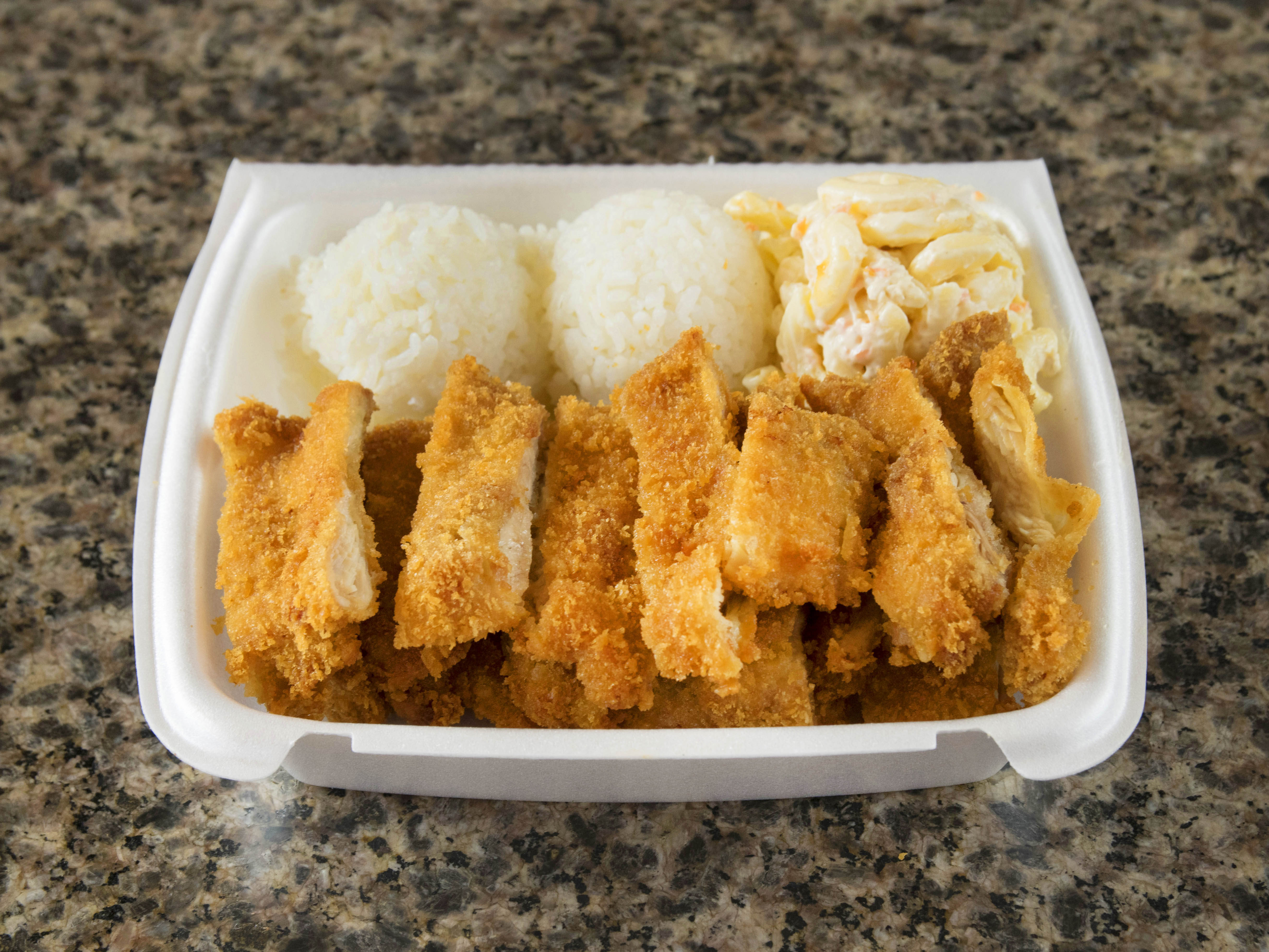 Order Mini Chicken Katsu Platter food online from L&L Hawaiian Bbq store, San Diego on bringmethat.com