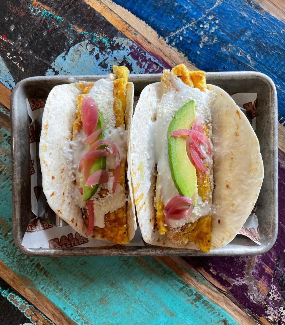 Order Breakfast Tacos food online from Halo Roasters store, Springfield on bringmethat.com