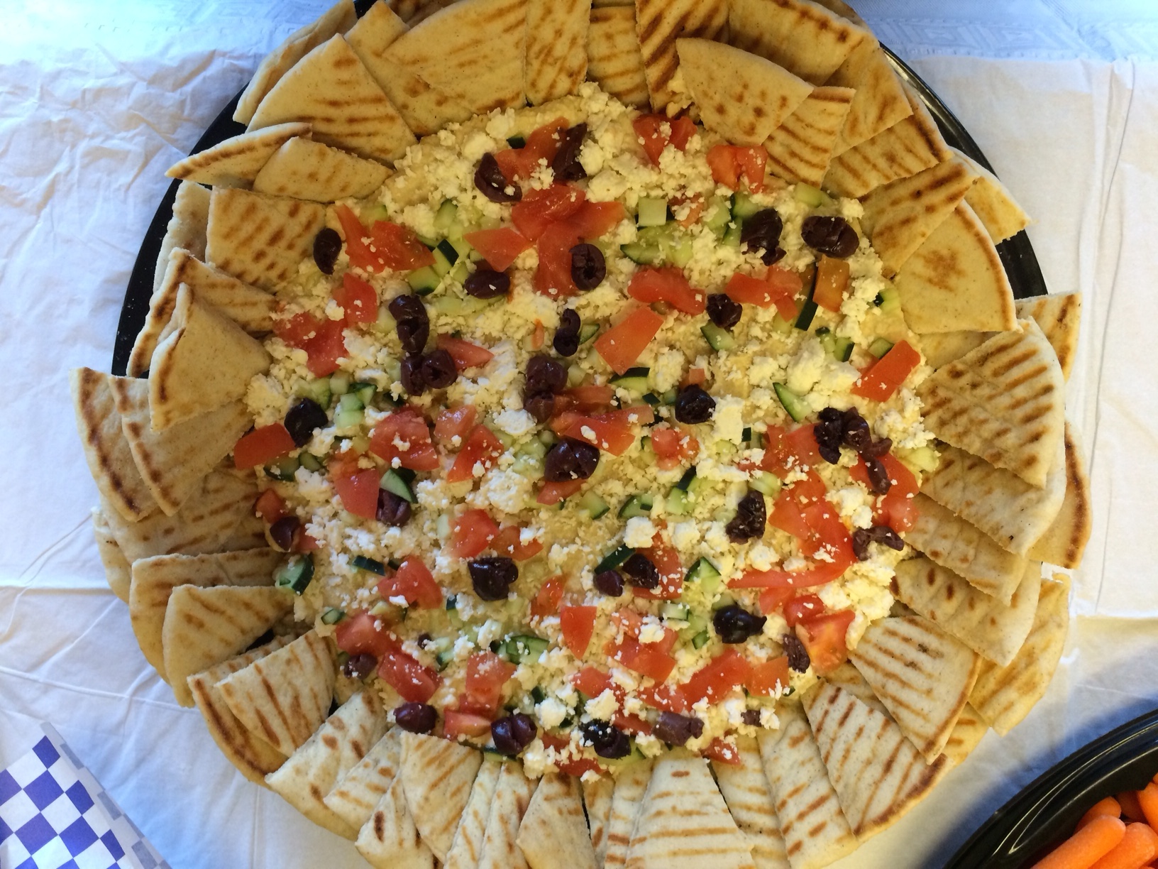 Order Mediterranean Layered Dip food online from The Modern Cafe store, Pittsburgh on bringmethat.com