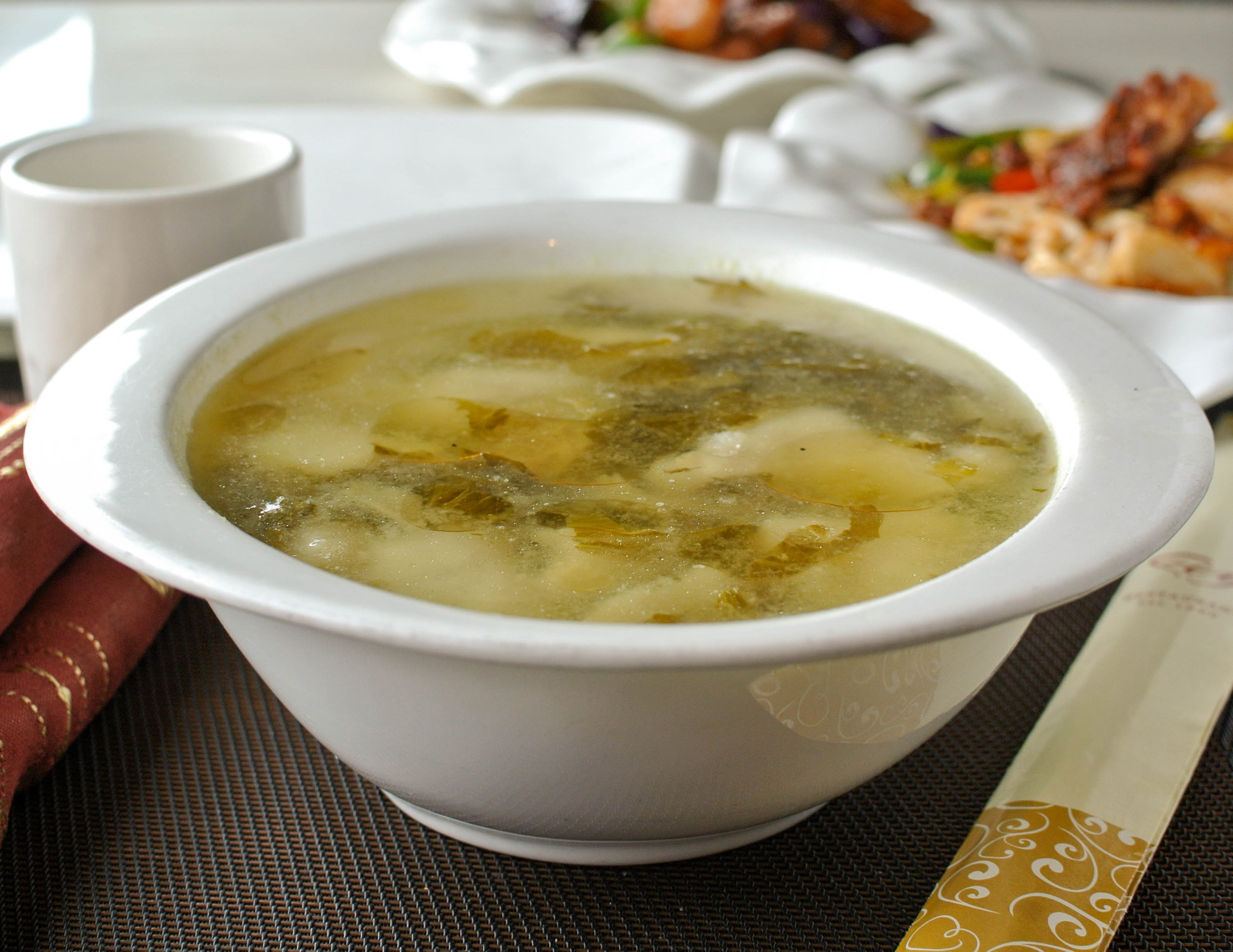Order Golden Soup Fish Fillet 重庆金汤酸菜鱼 food online from Fey Restaurant store, Menlo Park on bringmethat.com
