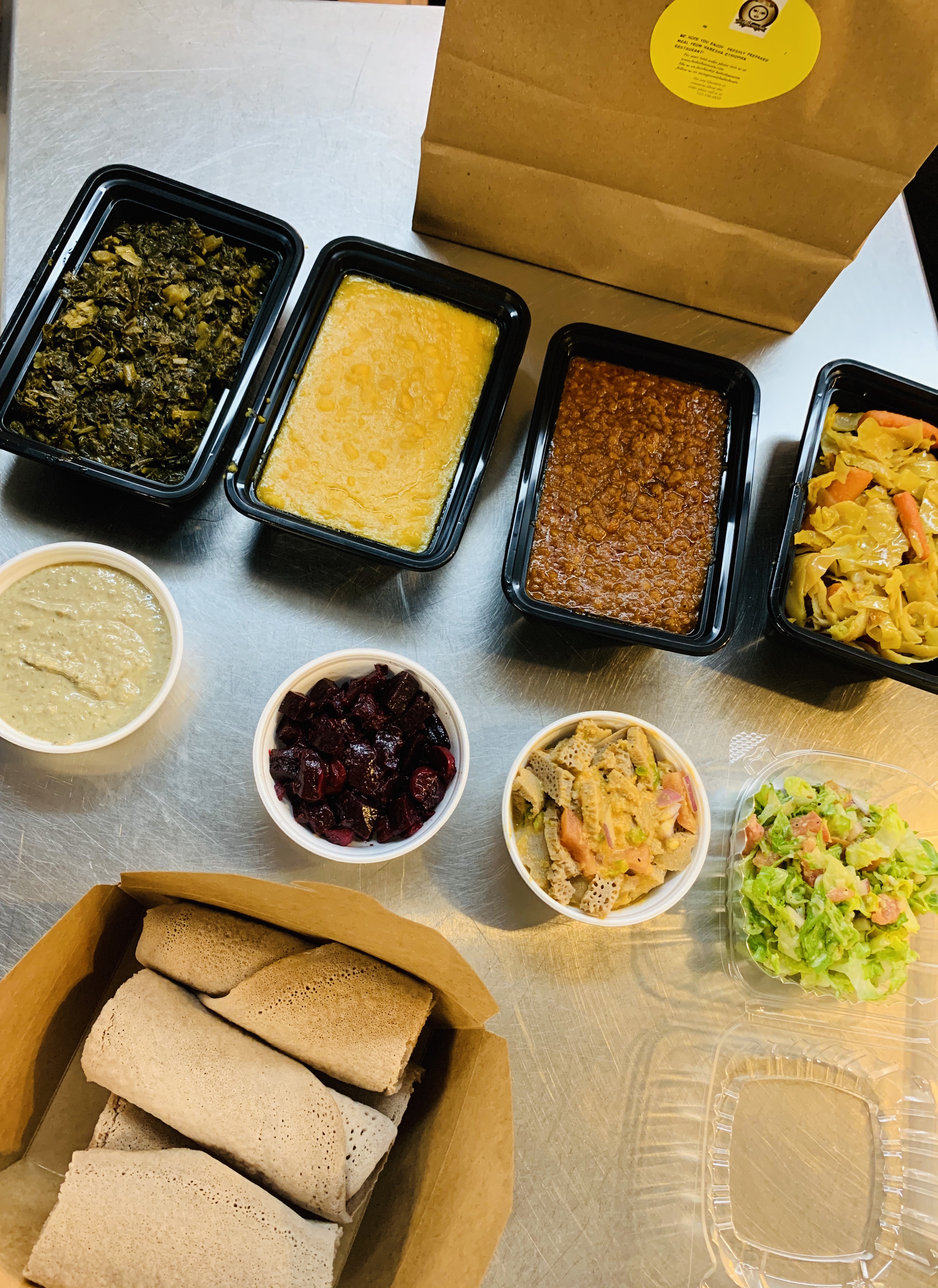 Order Vegan Family pack ( Feeds up to four people ) food online from Habesha store, Austin on bringmethat.com
