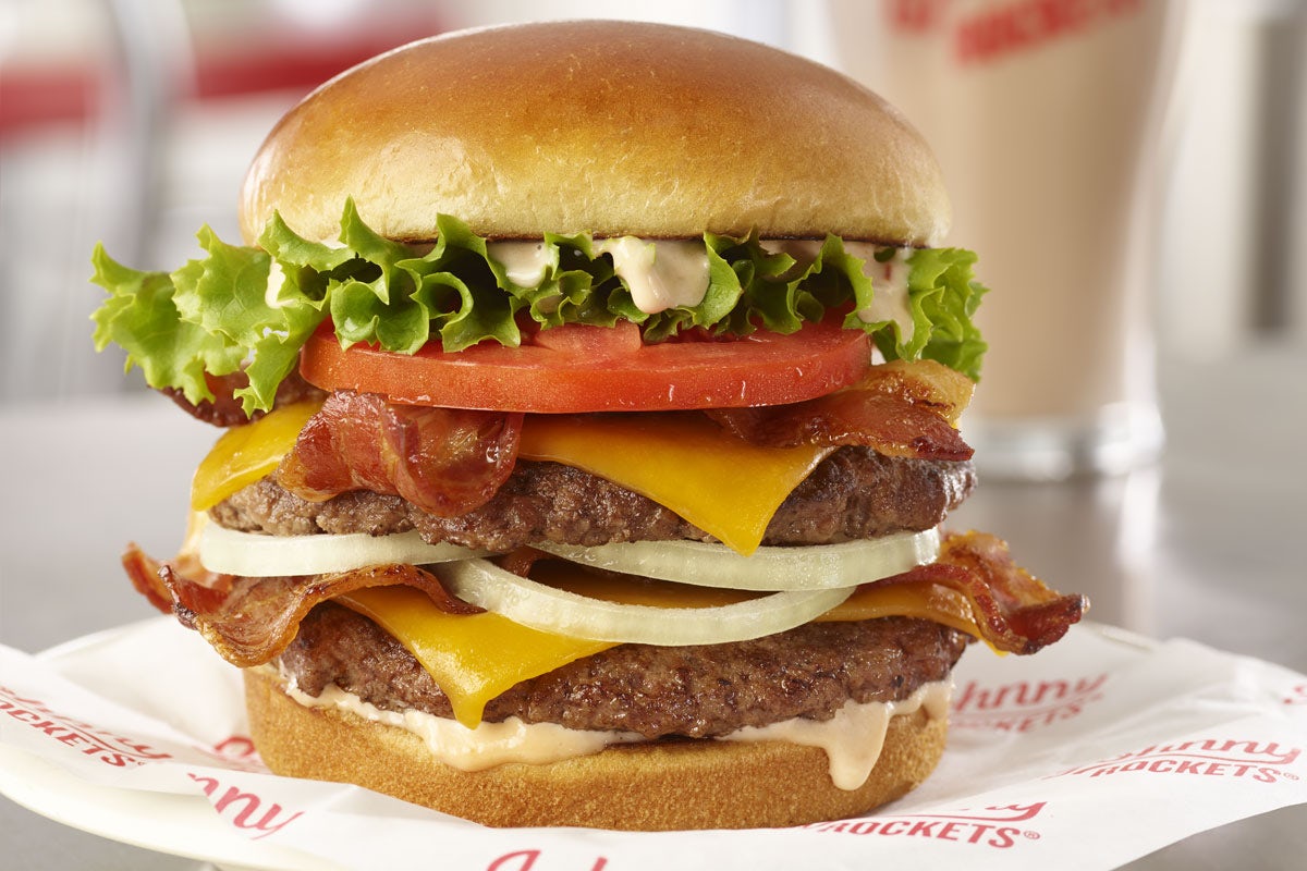 Order Bacon Cheddar Double food online from Johnny Rockets store, Los Angeles on bringmethat.com