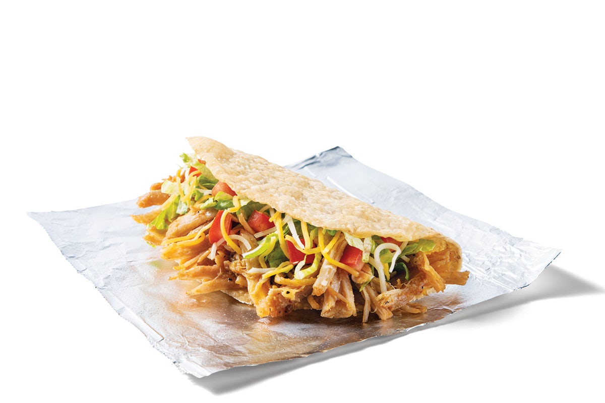 Order Shredded Chicken Taco - Crispy Shell food online from Taco Cabana store, Pearland on bringmethat.com