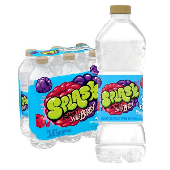 Order Splash Blast Wild Berry Flavored Water, 16.9 OZ Bottles, 6 PK food online from Cvs store, LAKEWOOD on bringmethat.com