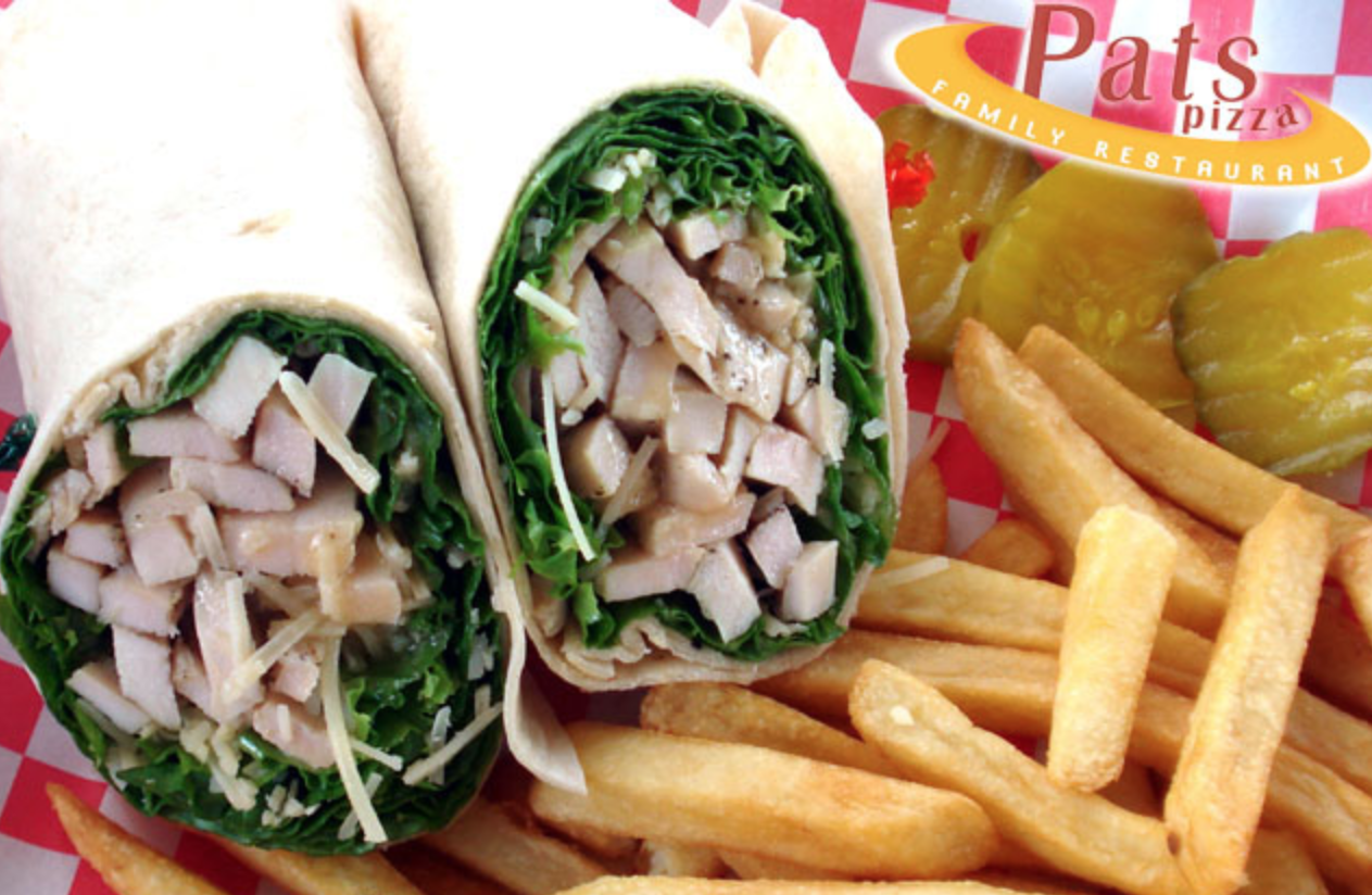 Order Chicken Caesar Wrap food online from Pat Pizza Family Restaurant store, Wilmington on bringmethat.com