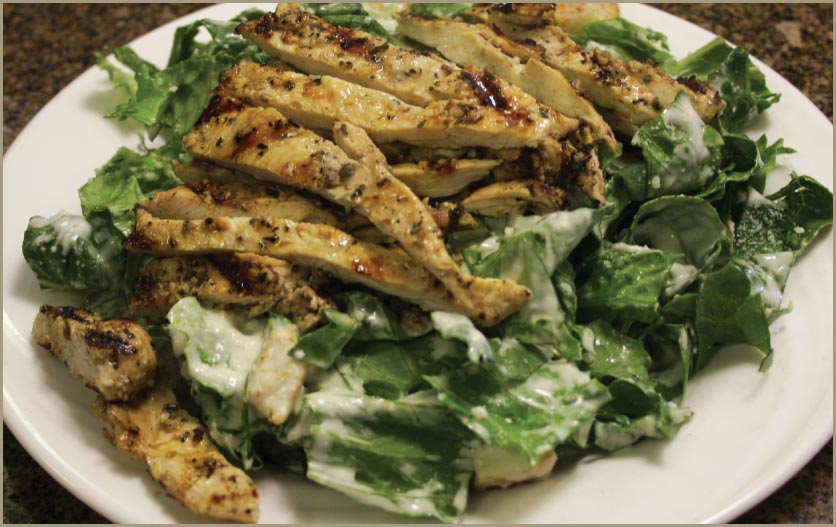 Order 8. Grilled Chicken Caesar Salad food online from Mama Venezia store, Hicksville on bringmethat.com