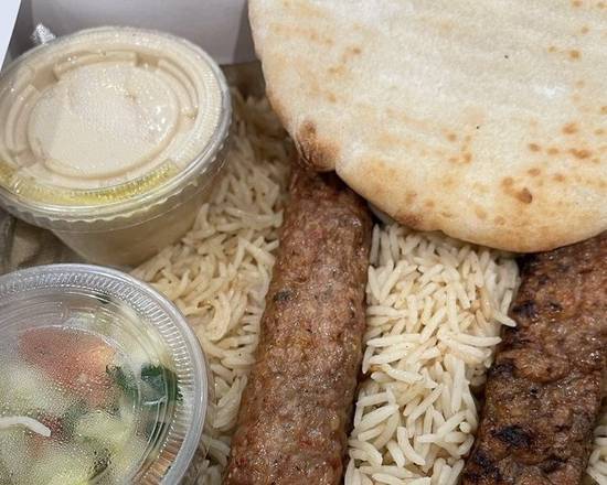 Order Chicken Kabab Plate* food online from Olive Oil Mediterranean Grill store, Irvine on bringmethat.com