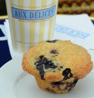 Order Blueberry Muffin food online from Aux Delices store, Darien on bringmethat.com