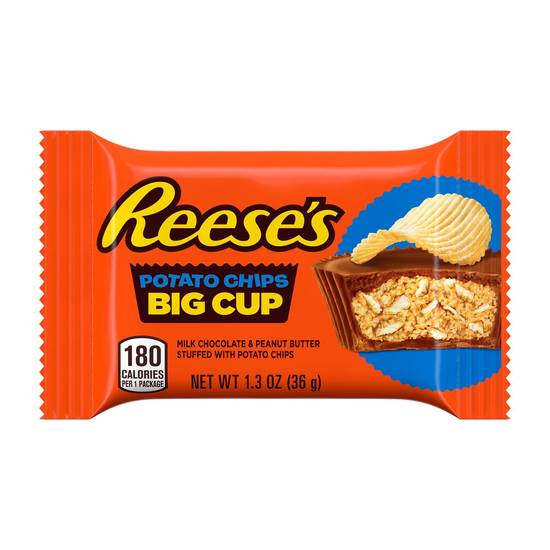 Order REESE'S Potato Chips Big Cup Milk Chocolate Peanut Butter Cups Candy, 1.3 OZ food online from Cvs store, EL MONTE on bringmethat.com
