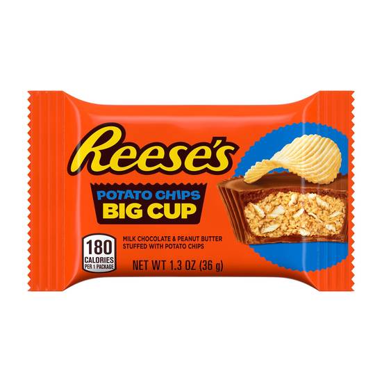 Order REESE'S Potato Chips Big Cup Milk Chocolate Peanut Butter Cups Candy, 1.3 OZ food online from CVS store, WOODSTOCK on bringmethat.com