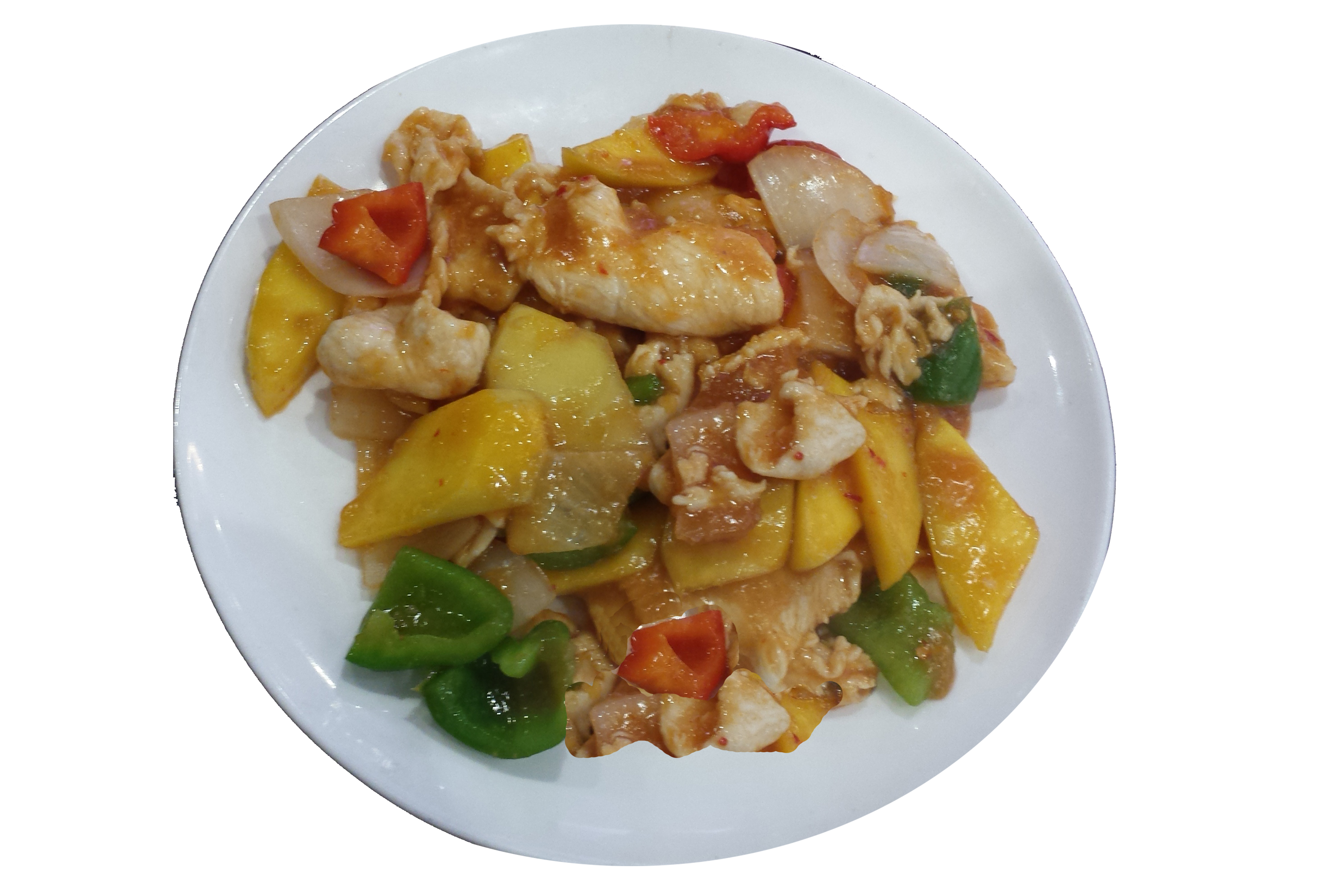 Order E14. Mango Chicken芒果雞 food online from Gourmet China House store, Boston on bringmethat.com
