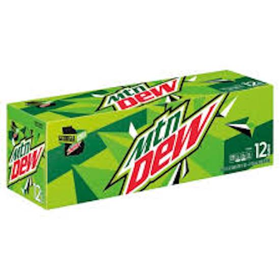 Order Mountain Dew Soda Can (12 pk) food online from Gilligan Retail store, Chandler on bringmethat.com