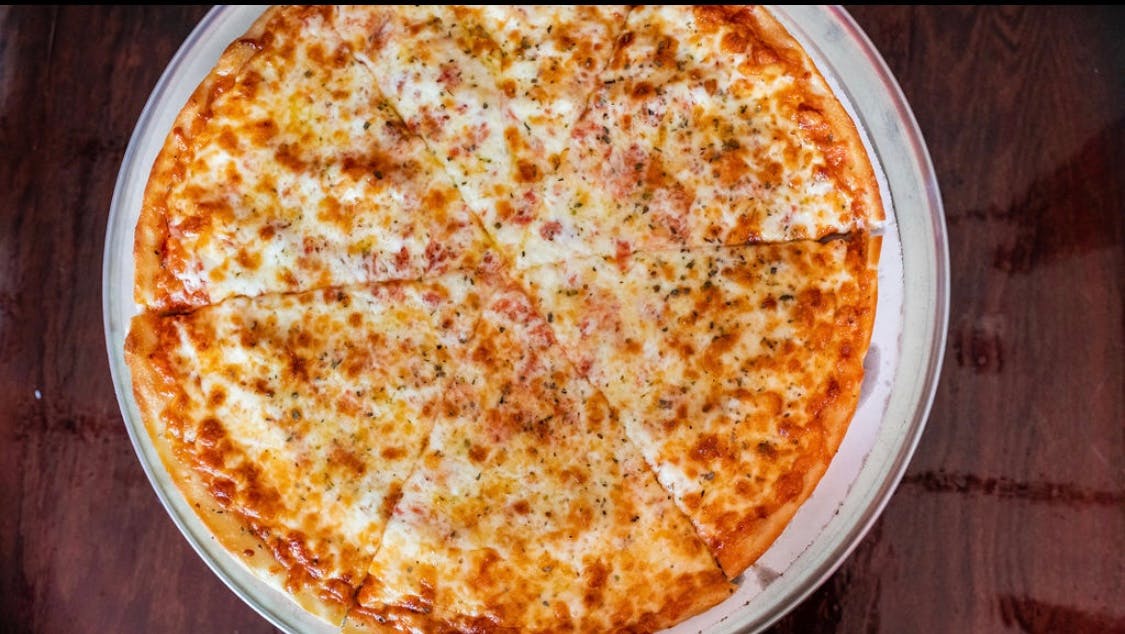 Order White Pizza - Personal 7" food online from Crossroads Pizza store, Bridgeport on bringmethat.com