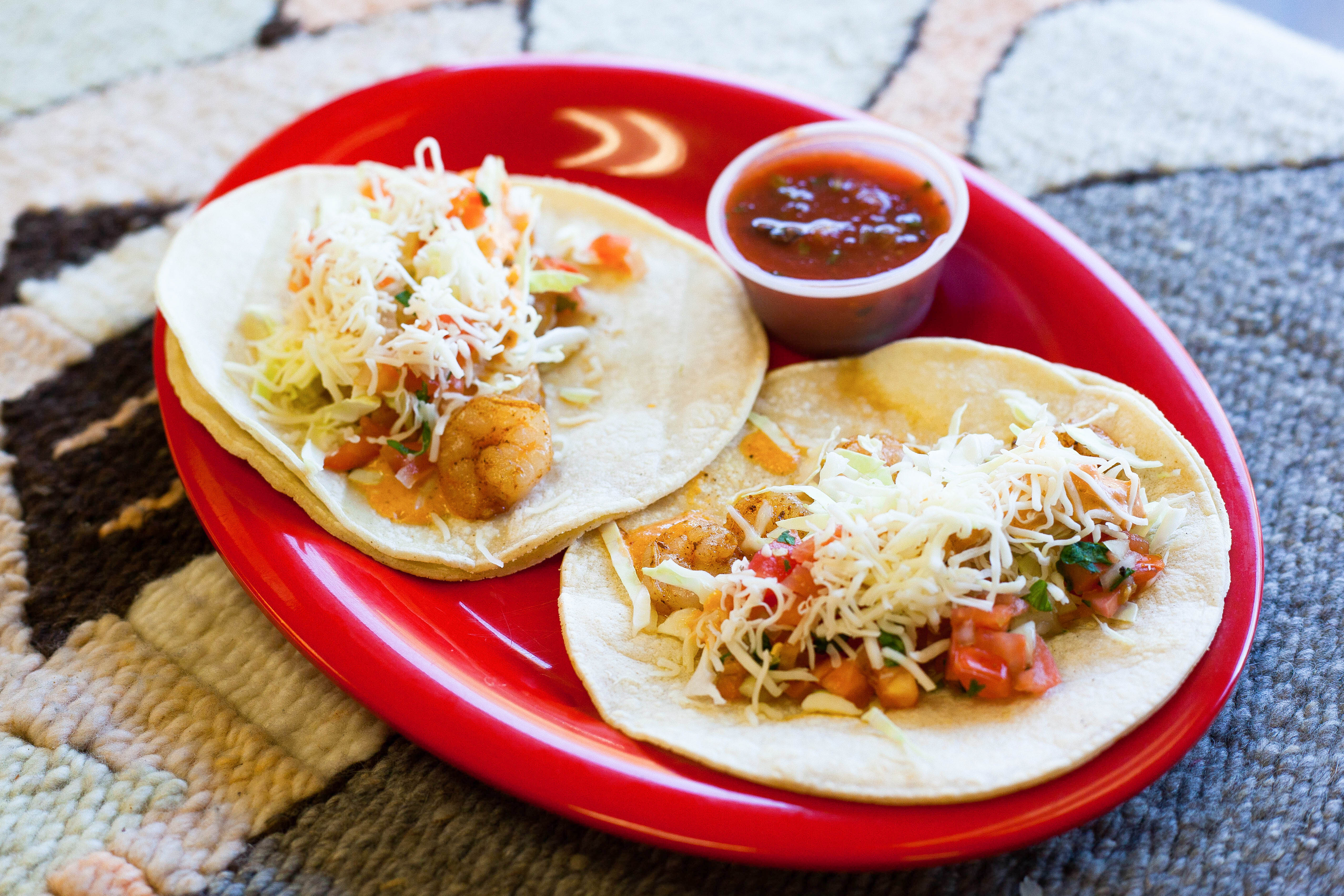 Order Baja Shrimp Tacos food online from Gordito Burrito store, Sacramento on bringmethat.com