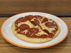 Order Pepperoni Flatbread food online from Zebra House Coffee store, San Clemente on bringmethat.com